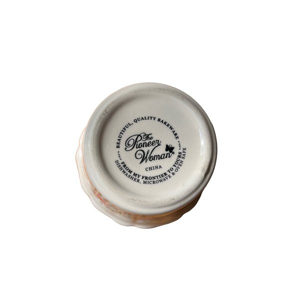 The Pioneer Woman set 2 Ramekin Scalloped Purple Flea Market 7 ounce - Picture 4 of 5